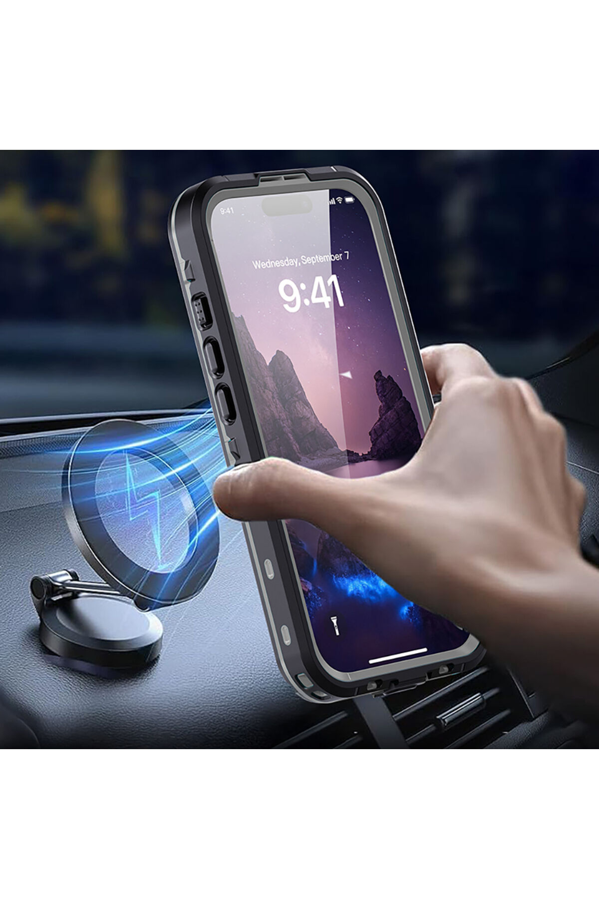 iPhone 17 Kılıf 1-1 Su Geçirmez Kılıf - Siyah Siyah