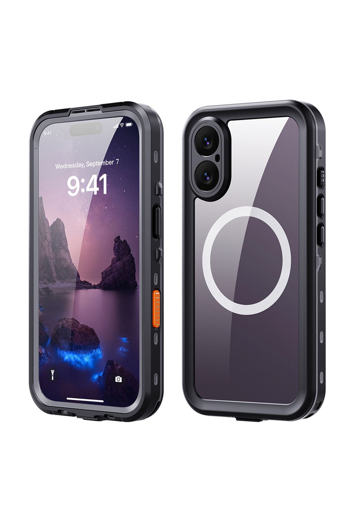 iPhone 17 Kılıf 1-1 Su Geçirmez Kılıf - Siyah Siyah