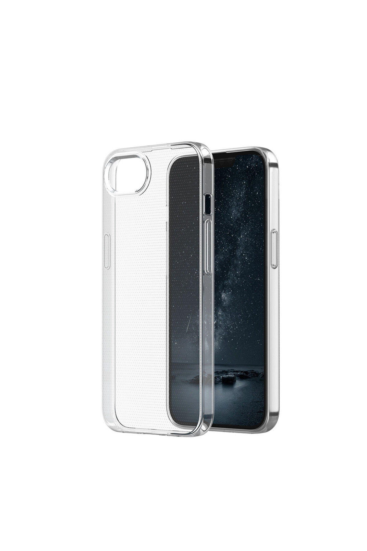 iPhone 17E Kılıf Zore Süper Silikon Kapak - Şeffaf Şeffaf
