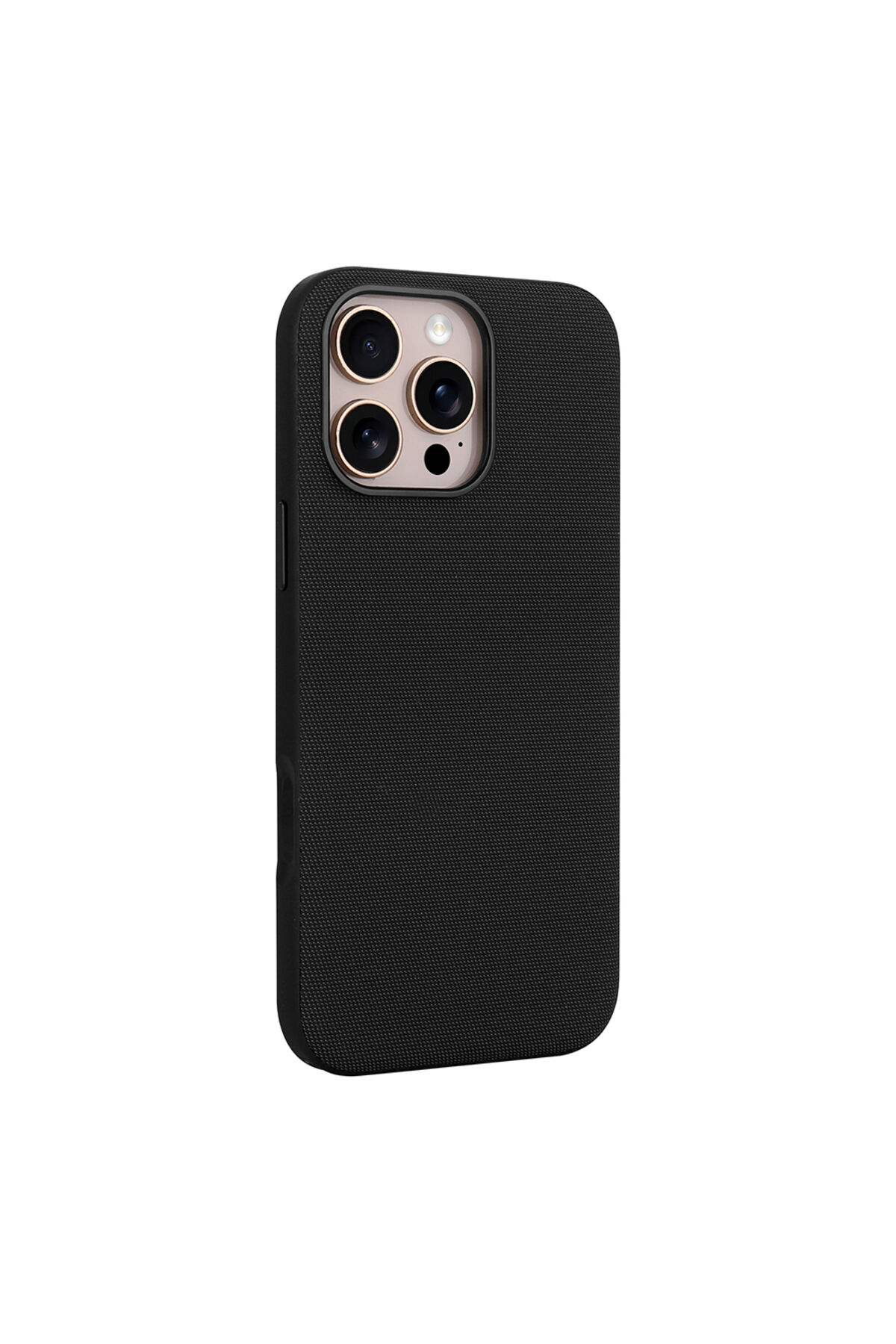 iPhone 16 Pro Max Kılıf M-Safe Şarj Özellikli Kumaş Tasarımlı CPPL Miami Sert PC Kapak - Siyah Siyah