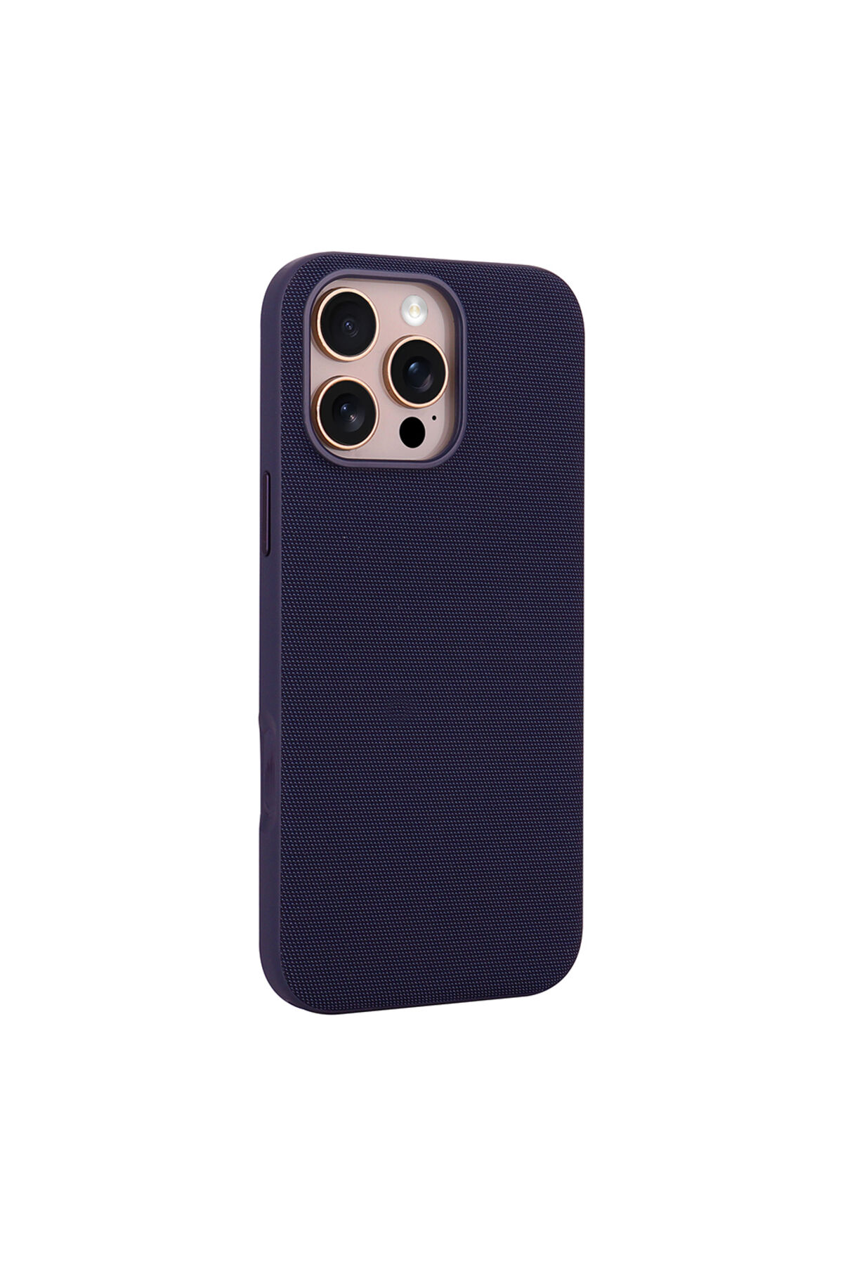 iPhone 16 Pro Max Kılıf M-Safe Şarj Özellikli Kumaş Tasarımlı CPPL Miami Sert PC Kapak - Siyah Mor