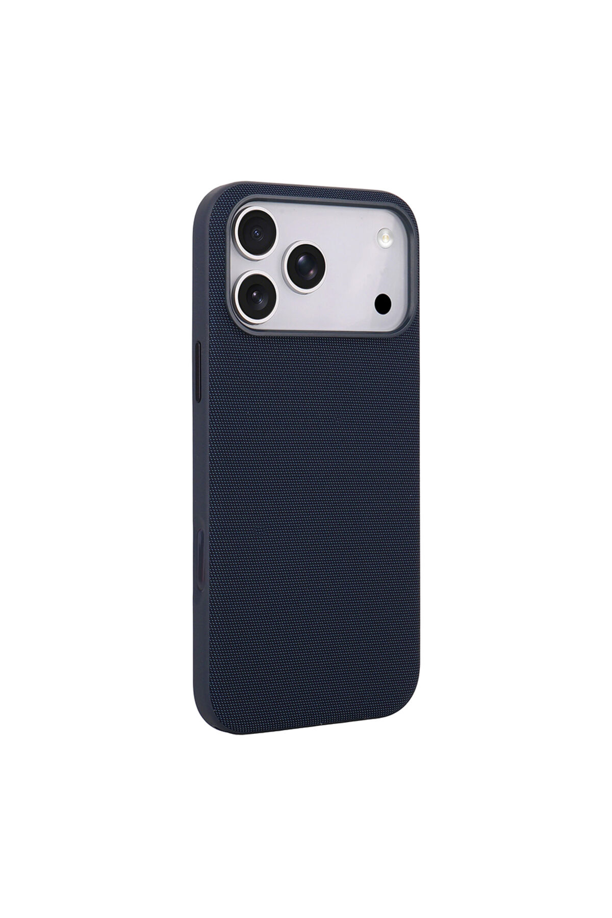 iPhone 17 Pro Kılıf M-Safe Şarj Özellikli Kumaş Tasarımlı Zore Miami Sert PC Kapak - Yeşil Lacivert