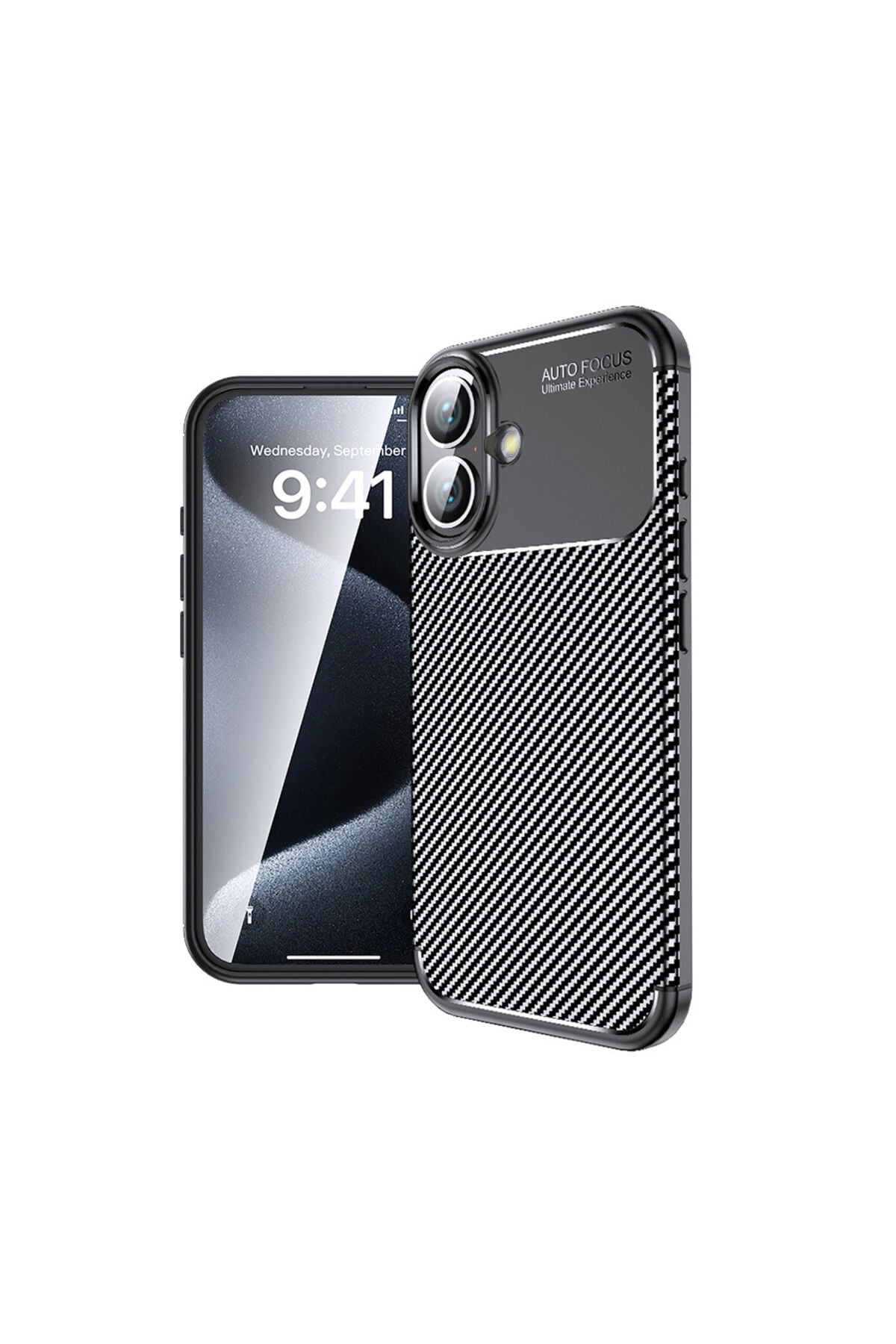 iPhone 16 Plus Uyumlu NXAR Negro Silikon Kapak-Siyah