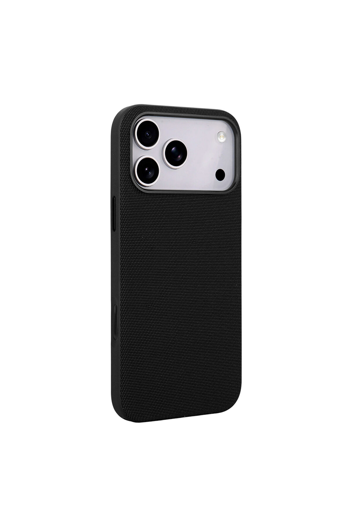 iPhone 17 Pro Kılıf M-Safe Şarj Özellikli Kumaş Tasarımlı Zore Miami Sert PC Kapak - Yeşil Siyah