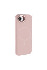 iPhone 16E Kılıf M-Safe Şarj Özellikli Metal Kamera Çerçeveli Zore Edi Silikon Kapak - Lacivert Altın