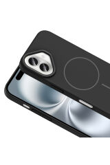 iPhone 16 Plus Kılıf Magsafe Şarj Özellikli Zore Ruby Silikon Kapak - Mürdüm