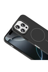 iPhone 16 Pro Max Kılıf Magsafe Şarj Özellikli Zore Ruby Silikon Kapak - Lacivert